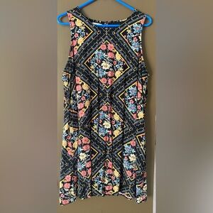 Floral Geometric Sleeveless Dress
